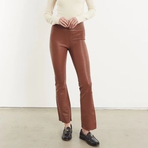 SPRWMN LEATHER ANKLE FARE LEGGINGS / PANTS  SIZE XS